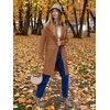 image:imageANRABESS Womens Long Cardigans Sweater 2026 Fall Dressy Casual Lapel Knit Warm Trench Coatigan Oversized Blazer Jacket CoatDeep Caramel