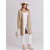 image:imageANRABESS Womens Long Cardigans Sweater 2026 Fall Dressy Casual Lapel Knit Warm Trench Coatigan Oversized Blazer Jacket CoatKhaki