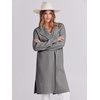 image:imageANRABESS Womens Long Cardigans Sweater 2026 Fall Dressy Casual Lapel Knit Warm Trench Coatigan Oversized Blazer Jacket CoatLight Grey