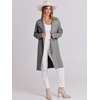 image:imageANRABESS Womens Long Cardigans Sweater 2026 Fall Dressy Casual Lapel Knit Warm Trench Coatigan Oversized Blazer Jacket CoatLight Grey