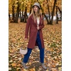 image:imageANRABESS Womens Long Cardigans Sweater 2026 Fall Dressy Casual Lapel Knit Warm Trench Coatigan Oversized Blazer Jacket CoatRusty Red