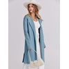 image:imageANRABESS Womens Long Cardigans Sweater 2026 Fall Dressy Casual Lapel Knit Warm Trench Coatigan Oversized Blazer Jacket CoatSky Blue