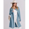 image:imageANRABESS Womens Long Cardigans Sweater 2026 Fall Dressy Casual Lapel Knit Warm Trench Coatigan Oversized Blazer Jacket CoatSky Blue
