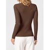 image:imageANRABESS Womens Ribbed Fitted Sweater Long Sleeve Shirts Scoop Neck Lightweight Casual Knit Slim Tops 2026 Fall OutfitsBrown