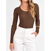 image:imageANRABESS Womens Ribbed Fitted Sweater Long Sleeve Shirts Scoop Neck Lightweight Casual Knit Slim Tops 2026 Fall OutfitsBrown