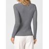 image:imageANRABESS Womens Ribbed Fitted Sweater Long Sleeve Shirts Scoop Neck Lightweight Casual Knit Slim Tops 2026 Fall OutfitsDark Gray