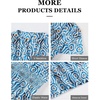 image:imageANRABESS Womens Summer Short Sleeve Maxi Dress 2026 Casual V Neck High Waist ALine Flowy Loose Tiered Boho Long DressesBlue Geometry