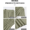 image:imageANRABESS Womens Summer Short Sleeve Maxi Dress 2026 Casual V Neck High Waist ALine Flowy Loose Tiered Boho Long DressesOlive Green