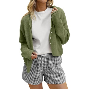 image:imageANRABESS Cardigan Sweaters for Women Oversized Button Down Long Sleeve Cardigans 2026 Spring Outfits Travel Holiday ClothesArmy Green