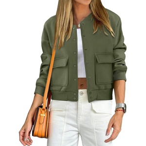 image:imageANRABESS Women Cropped Bomber Jacket 2026 Fashion Casual Trendy Varsity Y2k Jackets Fall OutfitsArmy Green