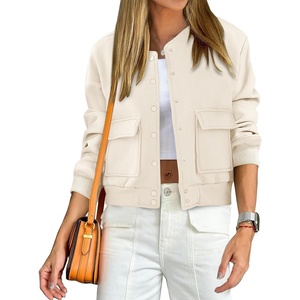 image:imageANRABESS Women Cropped Bomber Jacket 2026 Fashion Casual Trendy Varsity Y2k Jackets Fall OutfitsBeige