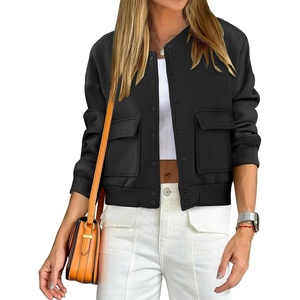 image:imageANRABESS Women Cropped Bomber Jacket 2026 Fashion Casual Trendy Varsity Y2k Jackets Fall OutfitsBlack