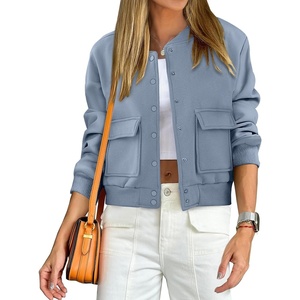 image:imageANRABESS Women Cropped Bomber Jacket 2026 Fashion Casual Trendy Varsity Y2k Jackets Fall OutfitsGrey Blue