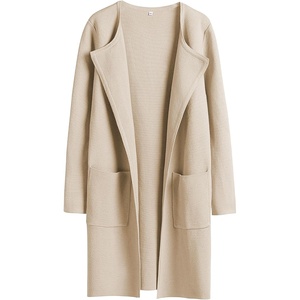 image:imageANRABESS Womens Cardigan Sweater Open Front Knit Long Coatigan Dressy Casual Jacket Coat 2026 Fall Outfits Classy ClothesBeige