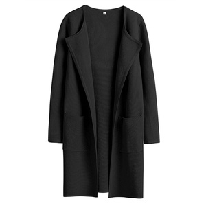 image:imageANRABESS Womens Cardigan Sweater Open Front Knit Long Coatigan Dressy Casual Jacket Coat 2026 Fall Outfits Classy ClothesBlack
