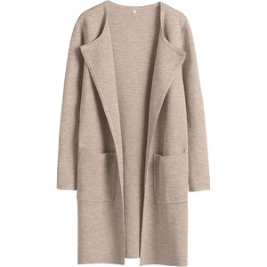 image:imageANRABESS Womens Cardigan Sweater Open Front Knit Long Coatigan Dressy Casual Jacket Coat 2026 Fall Outfits Classy ClothesDeep Apricort