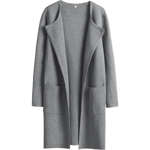 image:imageANRABESS Womens Cardigan Sweater Open Front Knit Long Coatigan Dressy Casual Jacket Coat 2026 Fall Outfits Classy ClothesDeep Gray