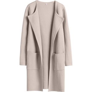 image:imageANRABESS Womens Cardigan Sweater Open Front Knit Long Coatigan Dressy Casual Jacket Coat 2026 Fall Outfits Classy ClothesGray Apricort