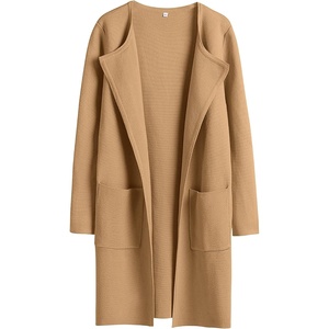 image:imageANRABESS Womens Cardigan Sweater Open Front Knit Long Coatigan Dressy Casual Jacket Coat 2026 Fall Outfits Classy ClothesLight Brown