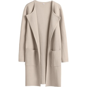 image:imageANRABESS Womens Cardigan Sweater Open Front Knit Long Coatigan Dressy Casual Jacket Coat 2026 Fall Outfits Classy ClothesLight Khaki