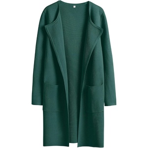 image:imageANRABESS Womens Cardigan Sweater Open Front Knit Long Coatigan Dressy Casual Jacket Coat 2026 Fall Outfits Classy ClothesOpal Green