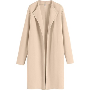 image:imageANRABESS Womens Long Cardigans Sweater 2026 Fall Dressy Casual Lapel Knit Warm Trench Coatigan Oversized Blazer Jacket CoatApricot