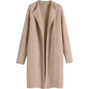 image:imageANRABESS Womens Long Cardigans Sweater 2026 Fall Dressy Casual Lapel Knit Warm Trench Coatigan Oversized Blazer Jacket CoatDark Apricot