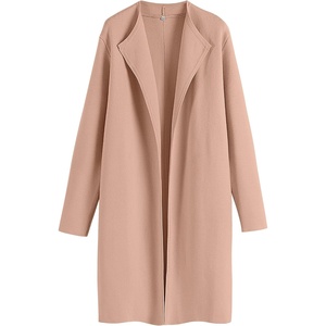image:imageANRABESS Womens Long Cardigans Sweater 2026 Fall Dressy Casual Lapel Knit Warm Trench Coatigan Oversized Blazer Jacket CoatDeep Apricot