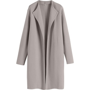 image:imageANRABESS Womens Long Cardigans Sweater 2026 Fall Dressy Casual Lapel Knit Warm Trench Coatigan Oversized Blazer Jacket CoatGrey Khaki
