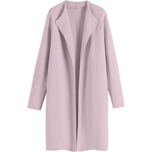 image:imageANRABESS Womens Long Cardigans Sweater 2026 Fall Dressy Casual Lapel Knit Warm Trench Coatigan Oversized Blazer Jacket CoatLight Pink