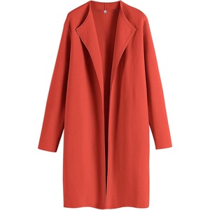 image:imageANRABESS Womens Long Cardigans Sweater 2026 Fall Dressy Casual Lapel Knit Warm Trench Coatigan Oversized Blazer Jacket CoatOrange