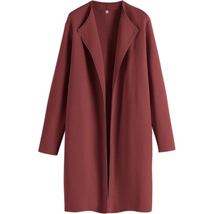 image:imageANRABESS Womens Long Cardigans Sweater 2026 Fall Dressy Casual Lapel Knit Warm Trench Coatigan Oversized Blazer Jacket CoatRusty Red