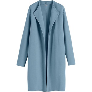 image:imageANRABESS Womens Long Cardigans Sweater 2026 Fall Dressy Casual Lapel Knit Warm Trench Coatigan Oversized Blazer Jacket CoatSky Blue