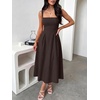 image:imageANRABESS Cocktail Dresses for Women Square Neck A Line Sleeveless Flowy Elegant Formal Wedding Guest Party Maxi Summer DressChocolate