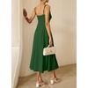 image:imageANRABESS Cocktail Dresses for Women Square Neck A Line Sleeveless Flowy Elegant Formal Wedding Guest Party Maxi Summer DressDeep Green