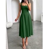 image:imageANRABESS Cocktail Dresses for Women Square Neck A Line Sleeveless Flowy Elegant Formal Wedding Guest Party Maxi Summer DressDeep Green