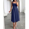 image:imageANRABESS Cocktail Dresses for Women Square Neck A Line Sleeveless Flowy Elegant Formal Wedding Guest Party Maxi Summer DressNavy Blue