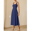 image:imageANRABESS Cocktail Dresses for Women Square Neck A Line Sleeveless Flowy Elegant Formal Wedding Guest Party Maxi Summer DressNavy Blue