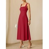 image:imageANRABESS Cocktail Dresses for Women Square Neck A Line Sleeveless Flowy Elegant Formal Wedding Guest Party Maxi Summer DressRed