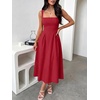 image:imageANRABESS Cocktail Dresses for Women Square Neck A Line Sleeveless Flowy Elegant Formal Wedding Guest Party Maxi Summer DressRed