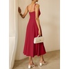 image:imageANRABESS Cocktail Dresses for Women Square Neck A Line Sleeveless Flowy Elegant Formal Wedding Guest Party Maxi Summer DressRed