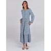 image:imageANRABESS Long Sleeve Midi Dresses for Women Casual 2026 Spring Crewneck A Line Tiered Flowy Loose Trendy Dresses with PocketsFloral Blue