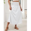 image:imageANRABESS Maxi Skirt for Women Floral High Waisted Elastic Flowy 2026 Summer Boho Long Skirts Beach Cover Up Vacation SundressWhite