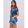 image:imageANRABESS Rompers for Women Summer 2026 Casual Dressy One Piece Tshirt Short Pants Jumpsuit Beach Vacation Outfit ClothesTie Dye Space