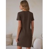 image:imageANRABESS Summer Dress for Women 2026 Vacation Clothes Short Sleeve V Neck Casual WrinkleFree T Shirt Sundress Travel HolidayBrown