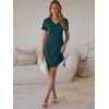 image:imageANRABESS Summer Dress for Women 2026 Vacation Clothes Short Sleeve V Neck Casual WrinkleFree T Shirt Sundress Travel HolidayLake Green