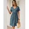 image:imageANRABESS Summer Dresses for Women 2026 Casual Short Sleeve V Neck Spring Dress Beach Vacation Clothes Cruise Resort OutfitsBlue White Floral