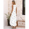 image:imageANRABESS Summer Dresses for Women 2026 Sleeveless Square Neck Maxi Beach Sundress Loose Fit Casual Vacation Tank DressWhite Blue Floral