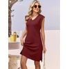 image:imageANRABESS Summer Dresses for Women Casual V Neck Sleeveless Split WrinkleFree Mini Tank Dress Beach Vacation Short SundressDark Red