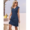 image:imageANRABESS Summer Dresses for Women Casual V Neck Sleeveless Split WrinkleFree Mini Tank Dress Beach Vacation Short SundressNavy Blue